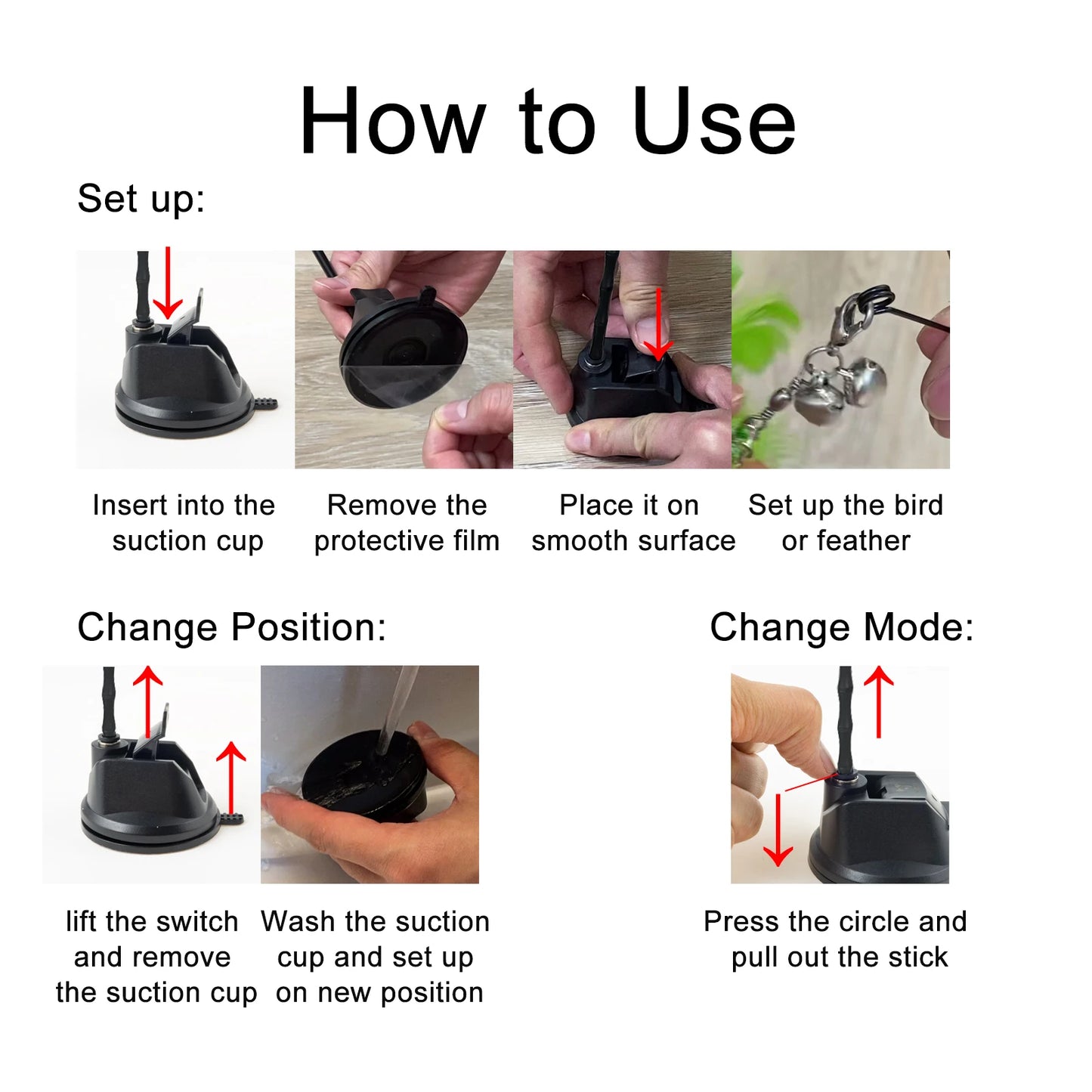 Varita handfree de ejercicio para gatos (hecho de materiales sintéticos) - El rincón de Dolly y Chilo