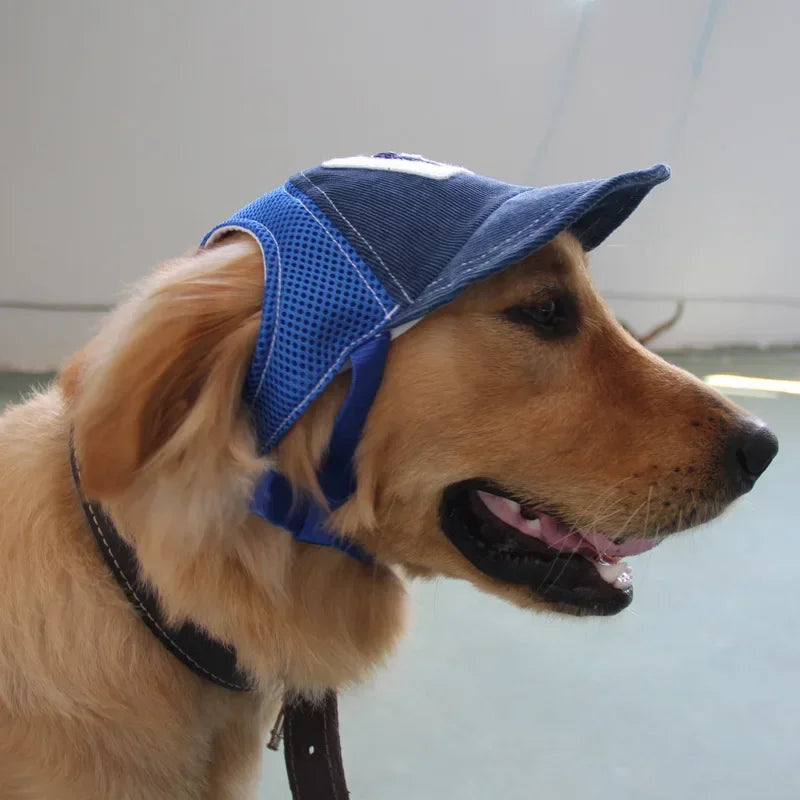 Dog Hat Dog Sunscreen Cap Baseball Cap Outdoor Sports Hat Ear Holes Adjustable Pet Cap Small To Medium Dog Large Dog - El rincón de Dolly y Chilo