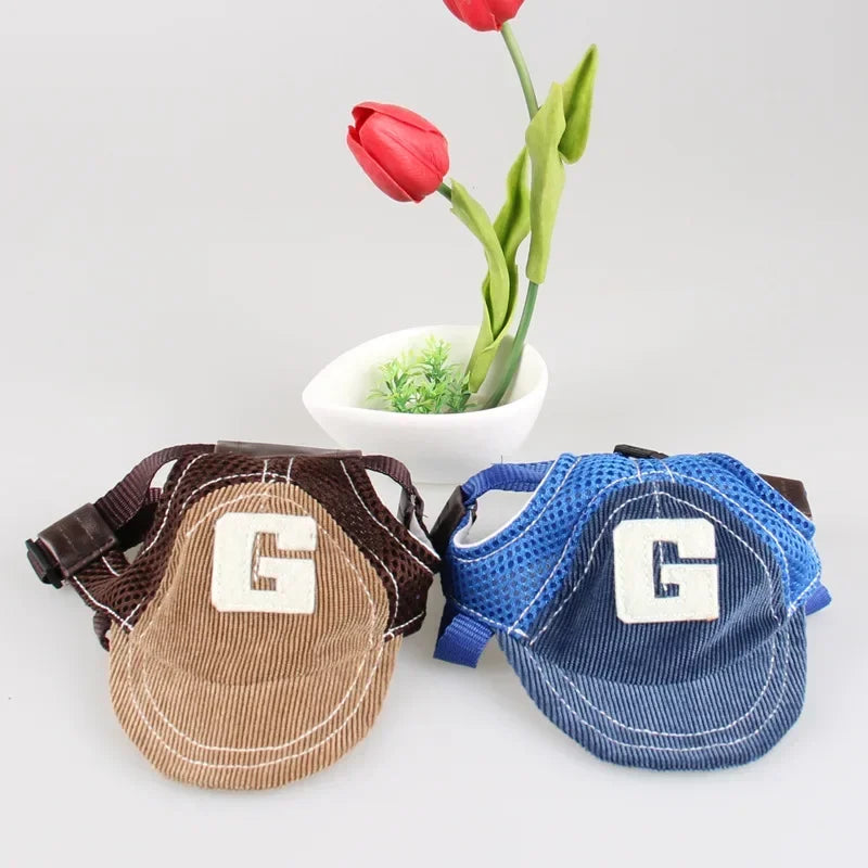 Dog Hat Dog Sunscreen Cap Baseball Cap Outdoor Sports Hat Ear Holes Adjustable Pet Cap Small To Medium Dog Large Dog - El rincón de Dolly y Chilo